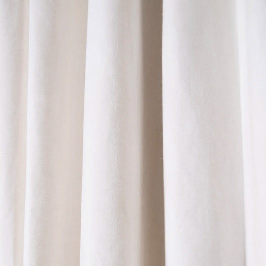 Natural White Linen Curtain Close-Up
