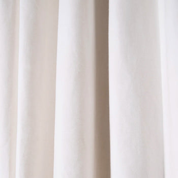 Natural White Linen Curtain Close-Up