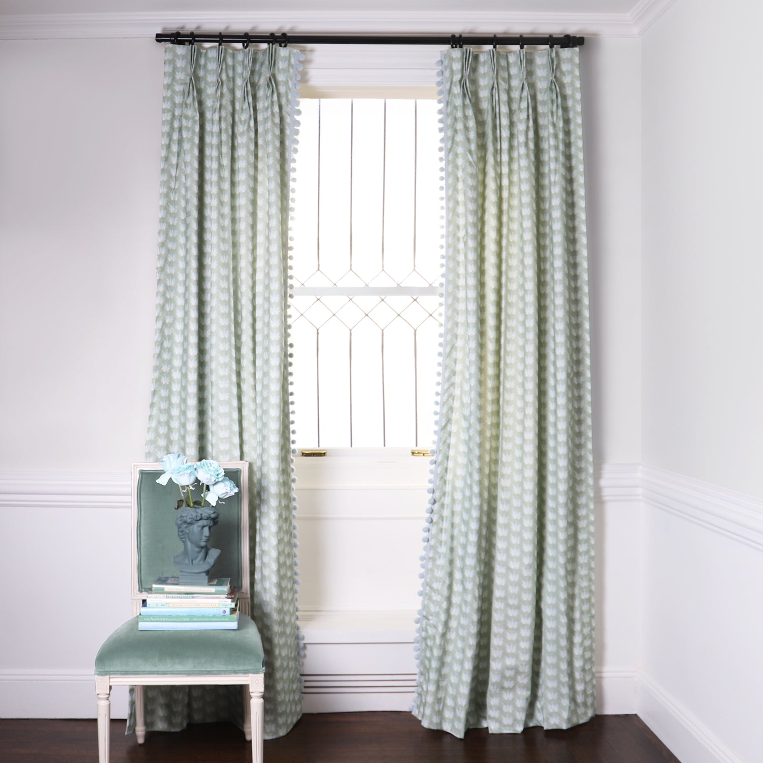 Coastal Inspired Green and Blue Curtains