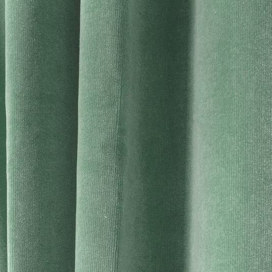 Blue Green Velvet Curtain Close-up