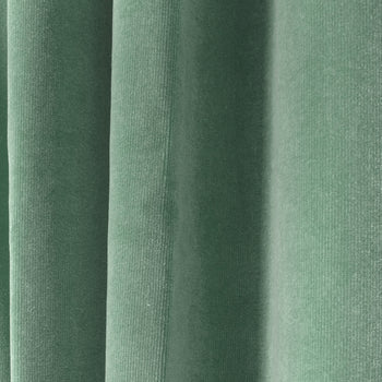 Blue Green Velvet Curtain Close-up