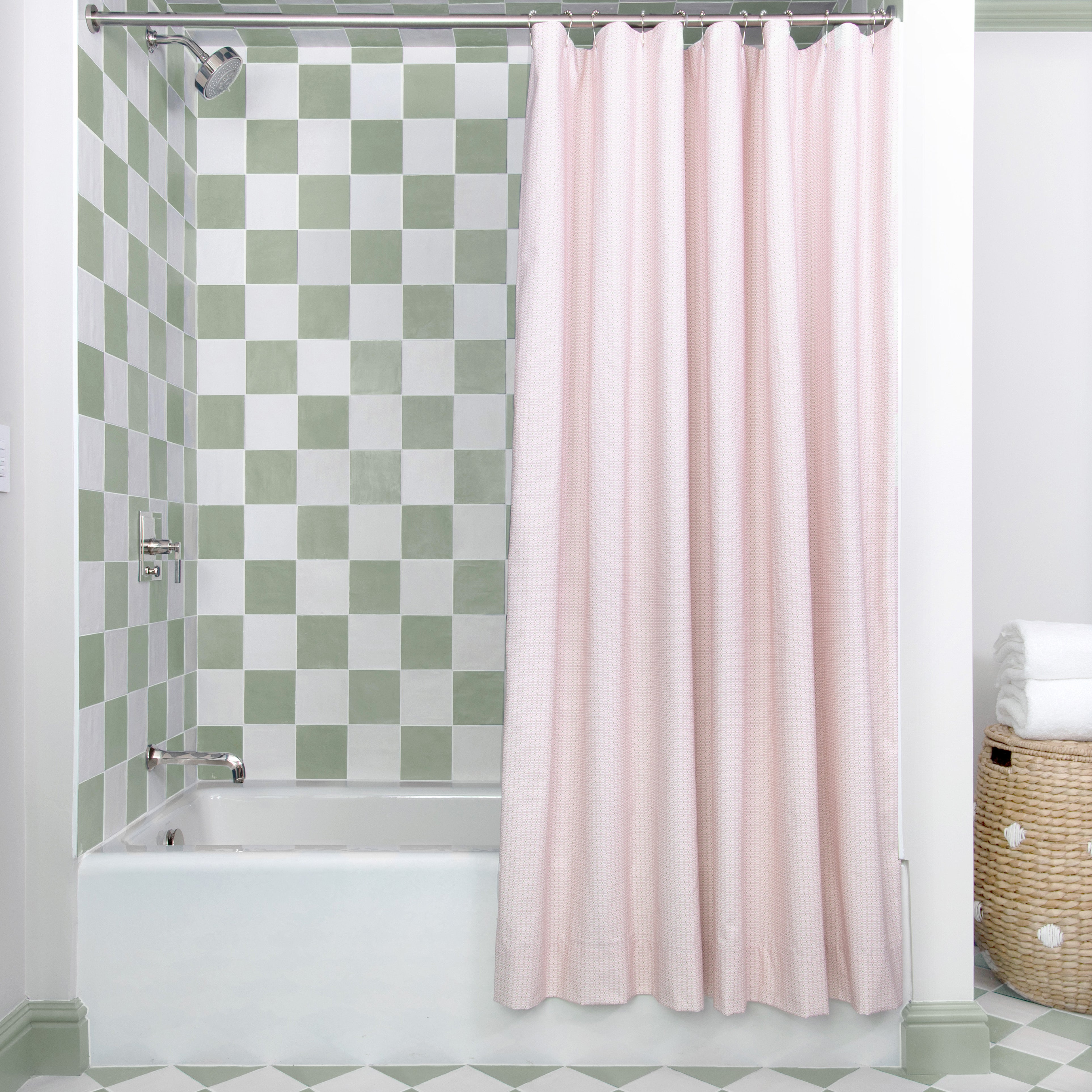 Loomi Pink Shower Curtain