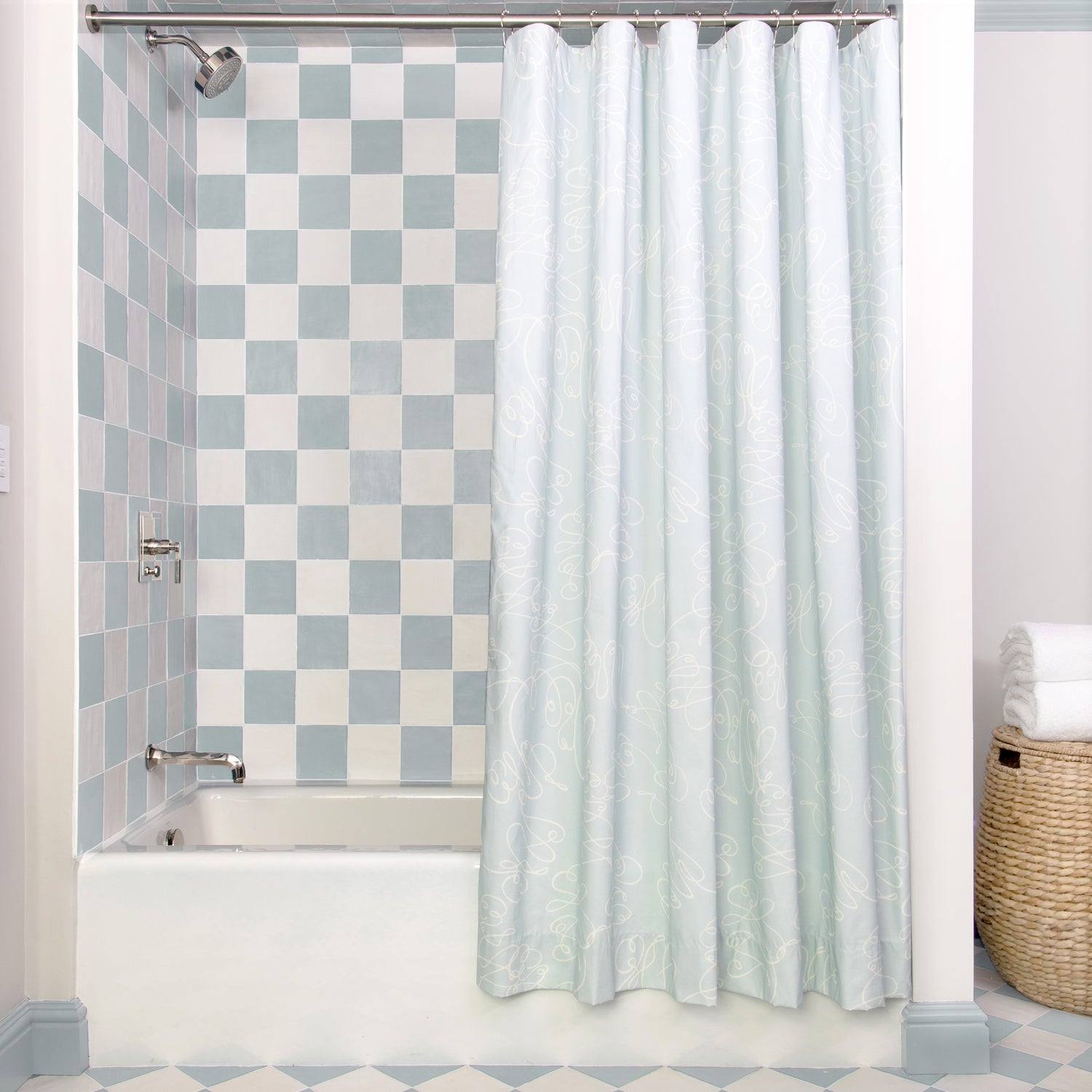 Louis Vuitton Flower Luxury Bathroom Set Shower Curtain Style 24