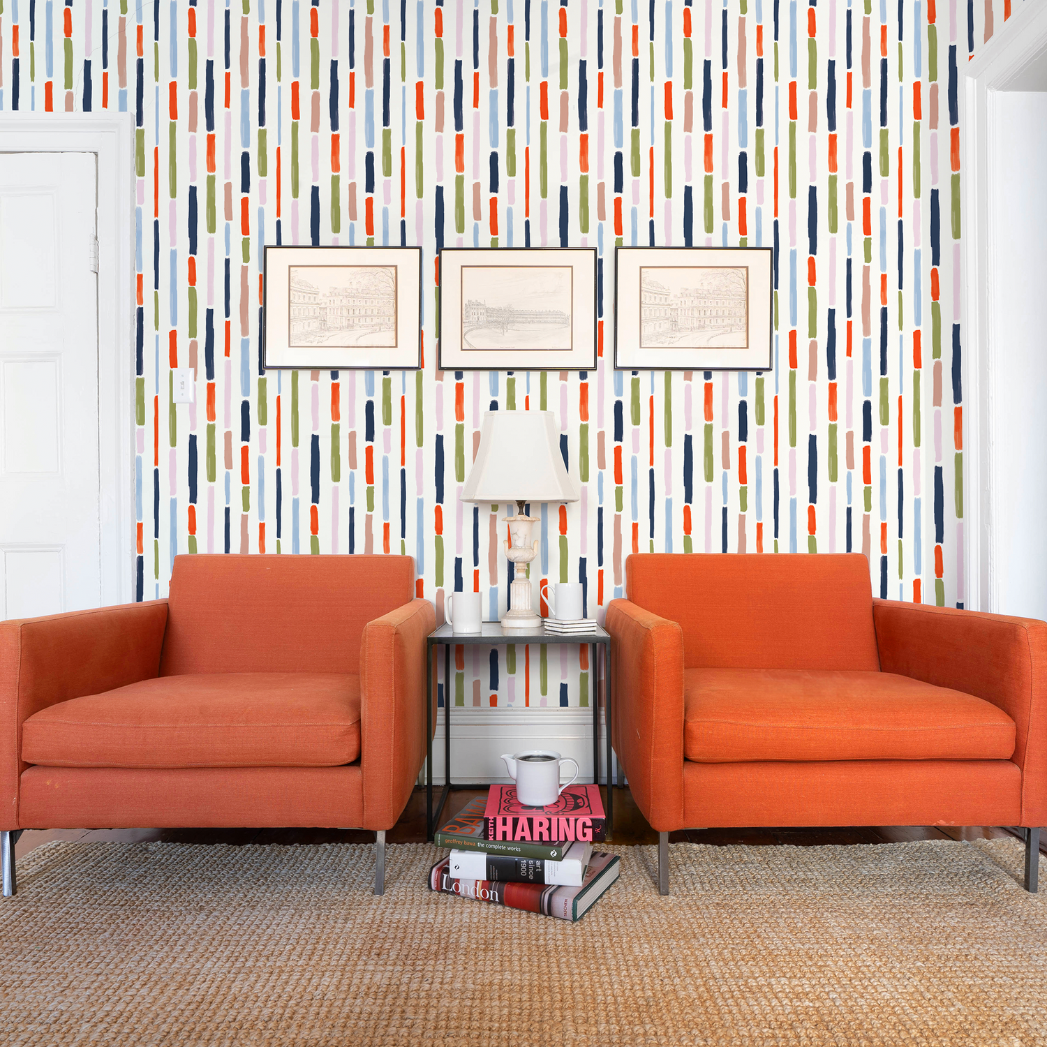 Orange Chairs w. Jasper Moss Wallpaper