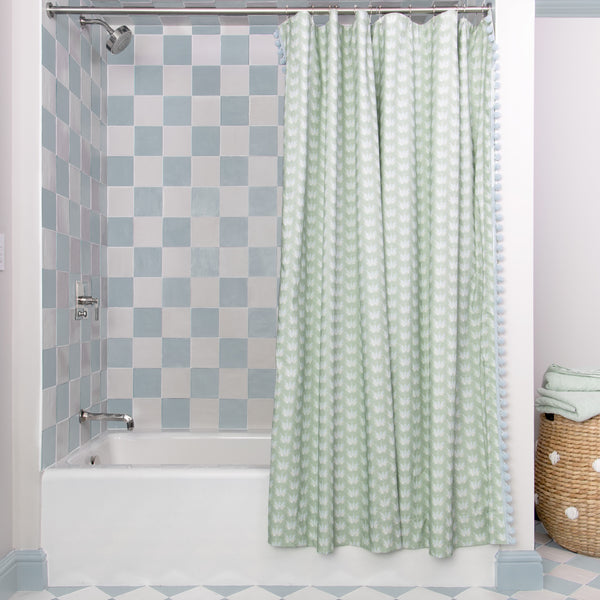 Custom shower curtain, Premier prints Nelson Fairway cotton 2024 48 x 72, 72 x 72, 72 x 84, 72 x 90, 108 x 72