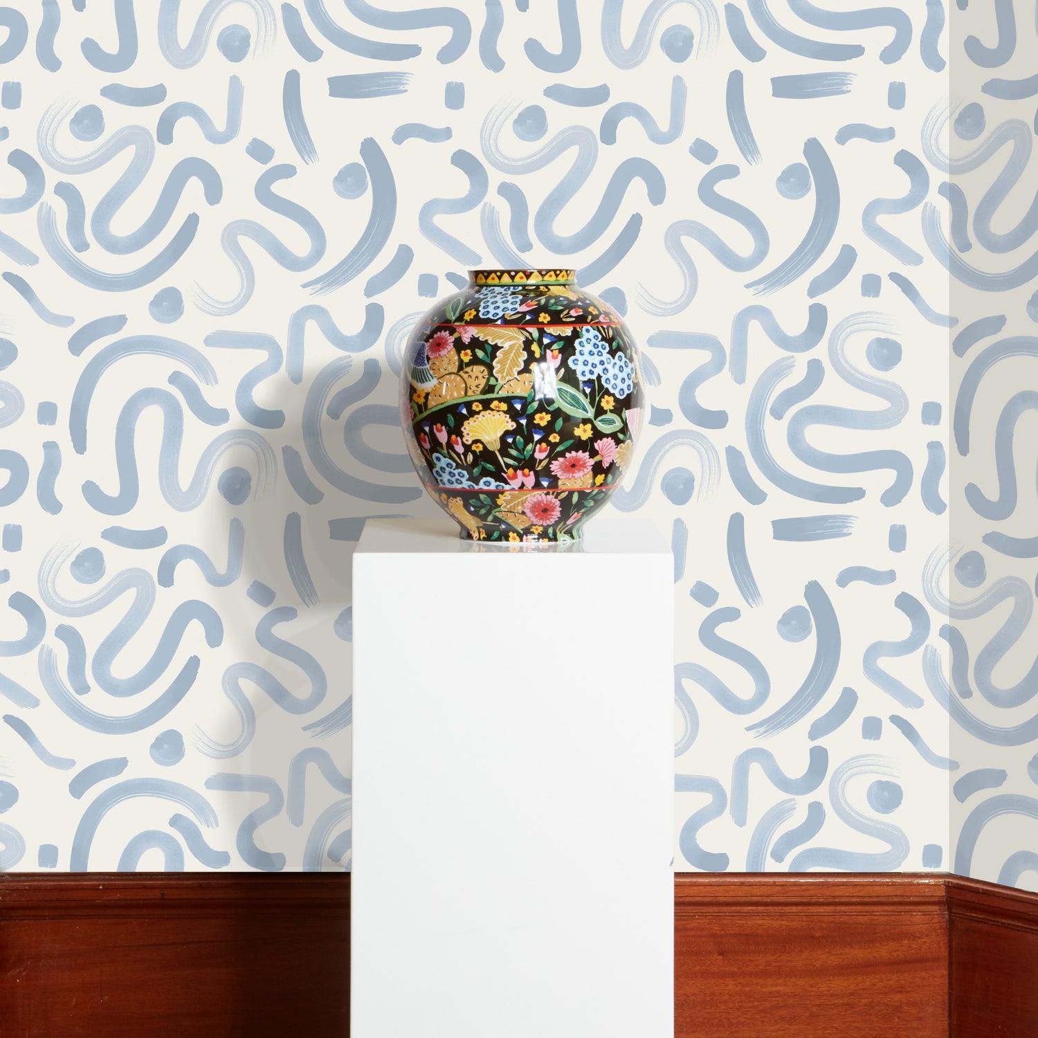 Hockney Wallpaper with Vase
